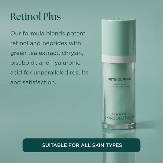 Marini SkinSolutions Retinol Plus (1 fl oz) + Retinol Plus Mask (1.7 oz) - Anti-Aging Skin Care - Good for Wrinkles and Fine Lines