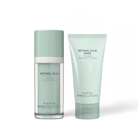 Marini SkinSolutions Retinol Plus (1 fl oz) + Retinol Plus Mask (1.7 oz) - Anti-Aging Skin Care - Good for Wrinkles and Fine Lines