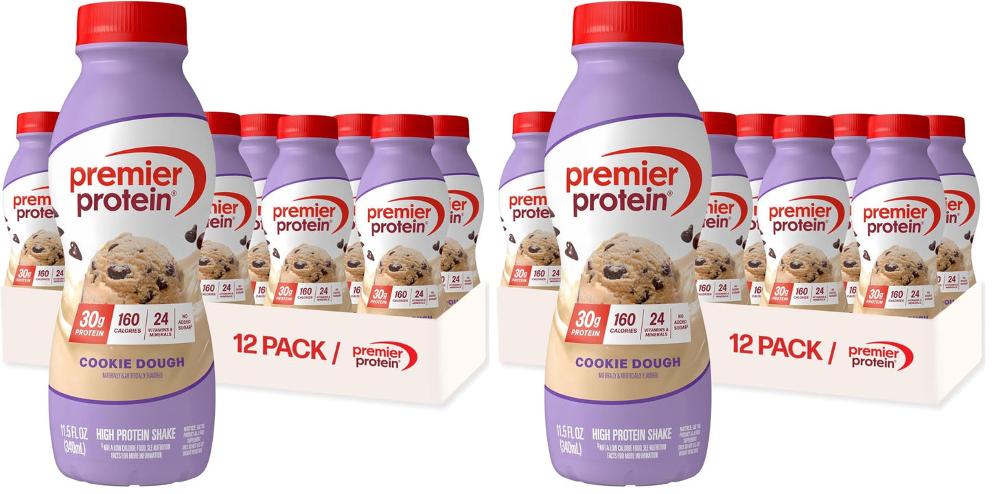 Premier Protein Shake, Chocolate, 30g Protein, No Added Sugar, 24 Vitamins & Minerals to Support Immune Health, Gluten-Free,11.5 fl oz (12 Pack)