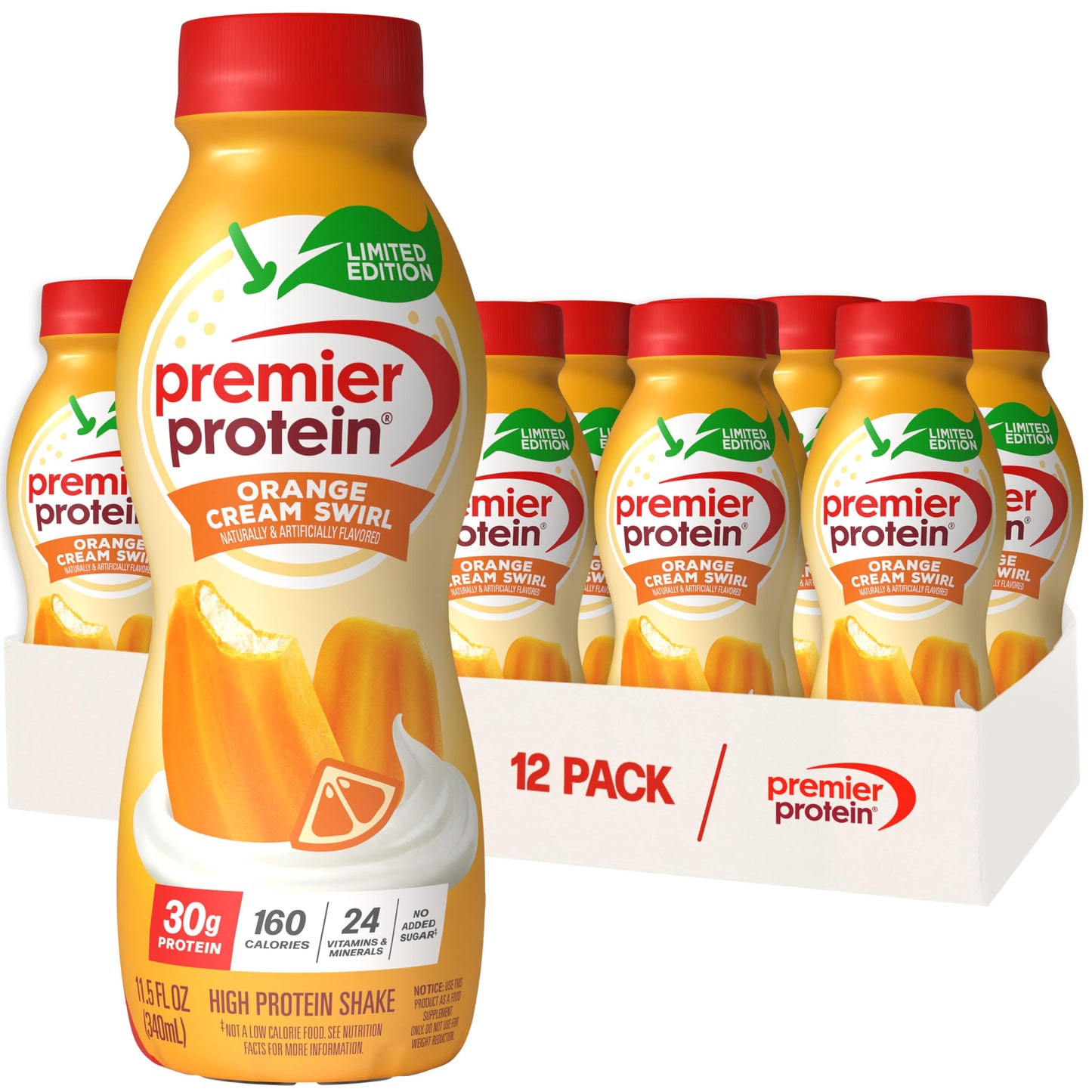 Premier Protein Shake, Chocolate, 30g Protein, No Added Sugar, 24 Vitamins & Minerals to Support Immune Health, Gluten-Free,11.5 fl oz (12 Pack)
